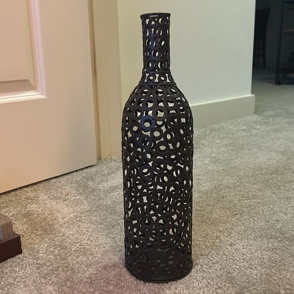 Cork Cage Metal Wine Bottle Holder 14.5 Inches Tall - Picture 3 of 5
